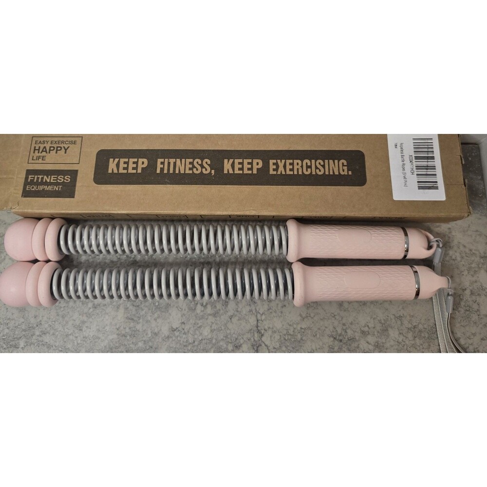 Weighted Ropeless Battle Ropes - Cordless Workout Ropes for Home Gym - Pink - Picture 3 of 4